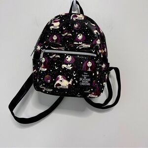 Loungefly Black and Purple Nightmare Before Christmas Backpack